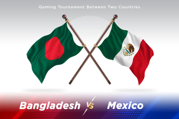 Bangladesh Versus Mexico Two Flags: A Visual Concept for Global Creativity