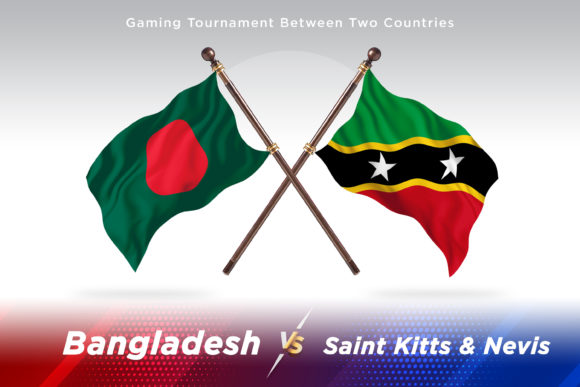 Bangladesh Versus Saint Kitts Two Flags: A Creative and Educational Resource for Designers and Learners