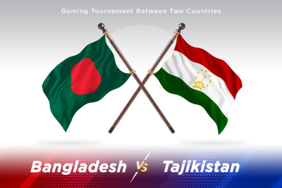 Bangladesh Versus Tajikistan Two Flags: A Unique Design Asset