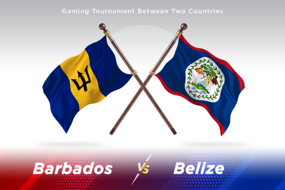 Barbados Versus Belize Two Flags in Design: A Creative Tool for Comparing Nations