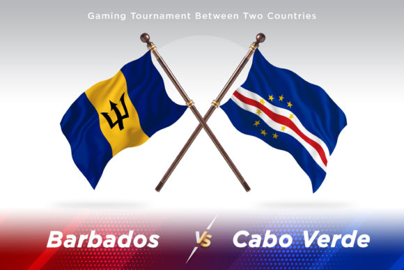 Barbados Versus Cabo Verde Two Flags