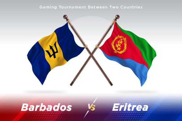 Barbados Versus Eritrea Two Flags Design