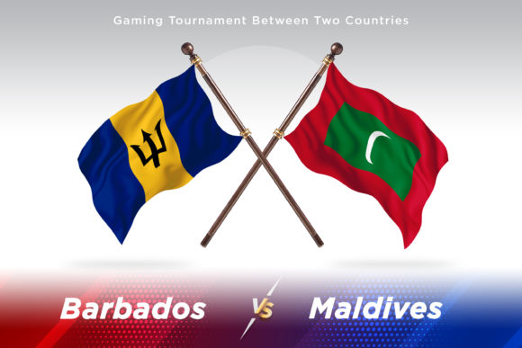 Barbados Versus Maldives Two Flags: A Comparative Illustration for Designers