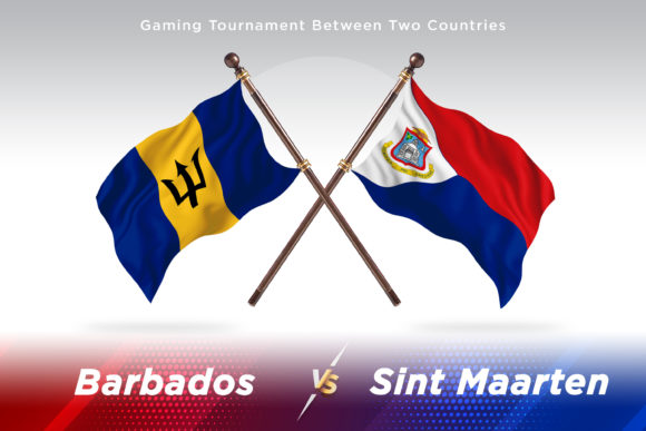 Barbados Versus Sint Maarten Two Flags