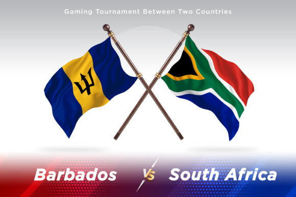 Barbados Versus South Africa Two Flags