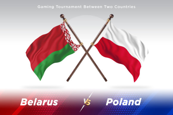 Belarus Versus Poland Two Flags: The Ultimate 3D Illustration for Modern Design Projects